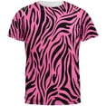 thumbnail image 1 of Zebra Print Pink Sublimated Adult T-Shirt, 1 of 1