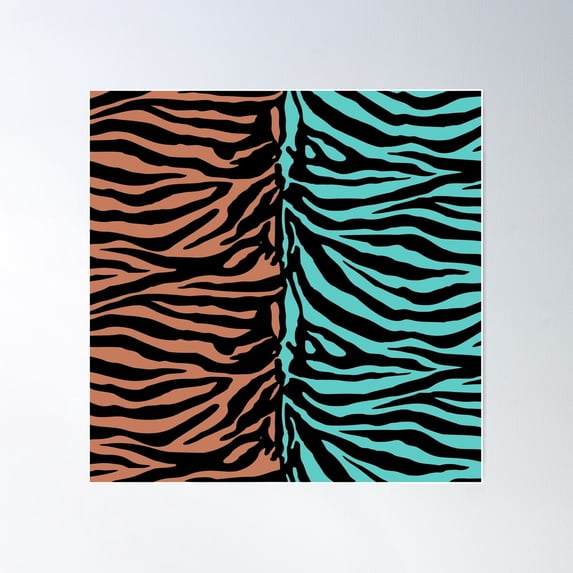Zebra Print Poster Wall Art, Modern Wall Decor For Living Room Bedroom, 30x30 UNFRAMED