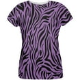 thumbnail image 1 of Zebra Print Purple All Over Womens T-Shirt - Large, 1 of 2