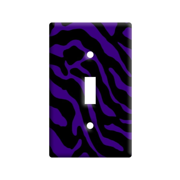Zebra Print Purple Light Switch Plate Cover