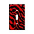 thumbnail image 1 of Zebra Print Red Light Switch Plate Cover, 1 of 1