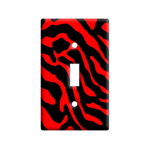 Zebra Print Red Light Switch Plate Cover