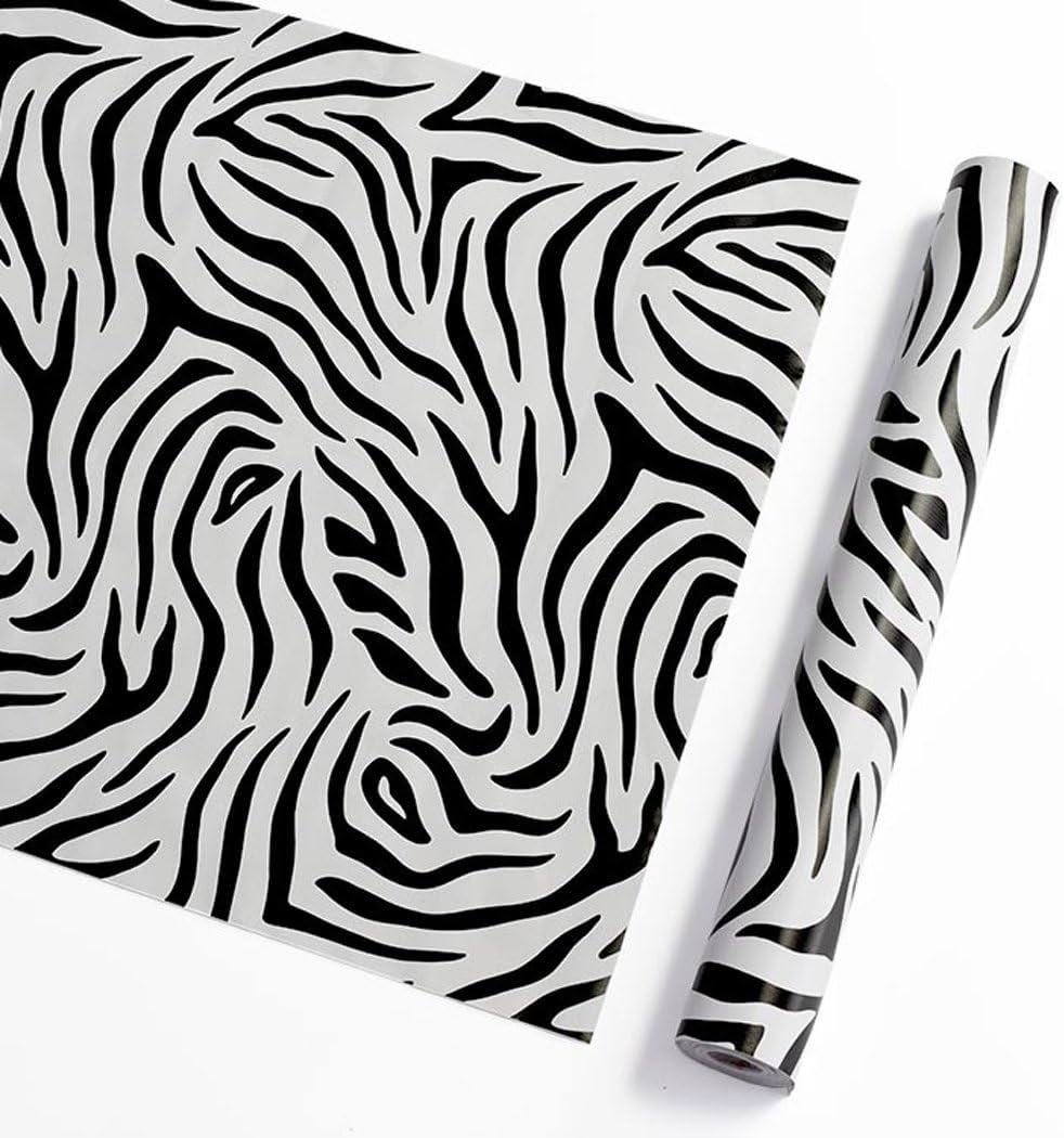 Zebra Print Self Adhesive Vinyl Contact Paper Removable & Water