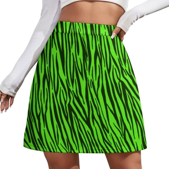 Zebra Print Skirt Women Animal Stripes Retro Mini Skirts Summer Street Fashion High Waist