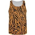 thumbnail image 1 of Zebra Print Sublimated Orange All Over Adult Tank Top - Medium, 1 of 2