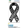 thumbnail image 1 of Zebra Print Support Awareness Ribbon Automotive Car Window Locker Bumper Sticker, 1 of 1