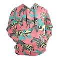 thumbnail image 1 of Zebra Print on Pink Background Men’s Hoodies Sweatshirt Fleece Jackets Long Sleeve Sweatshirts, 1 of 5