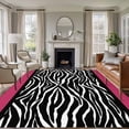 thumbnail image 1 of Zebra Printed Area Rug 6x9 Washable Rug Non Slip Modern Geometric Balck White Stripes Large Area Rug Soft Stainresistant Indoor Floor Carpet for Living Room Bedroom Home Office Dining Room Nursery, 1 of 7