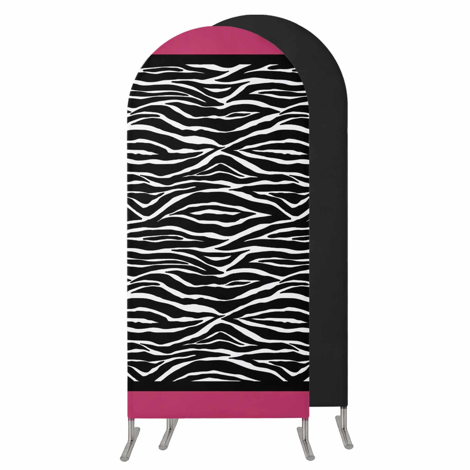 Zebra Arch Zebra Printed Wedding Arch Cover, Stretchy Spandex Arch Backdrop Stand ...