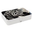 thumbnail image 1 of Zebra Pu Leather Jewelry Box Earring Organizer Travel Organizer with Removable Compartment Portable, 1 of 6