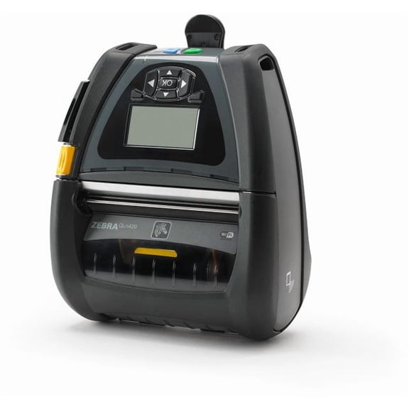 Restored Zebra QLn420 Mobile Barcode Label Printer Wireless Bluetooth and WiFi 4 Inch, Belt Clip, Charger (Refurbished)