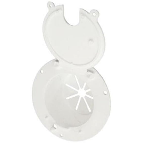 Zebra RV (RM208P) Polar White Cable Hatch with Locking Latch