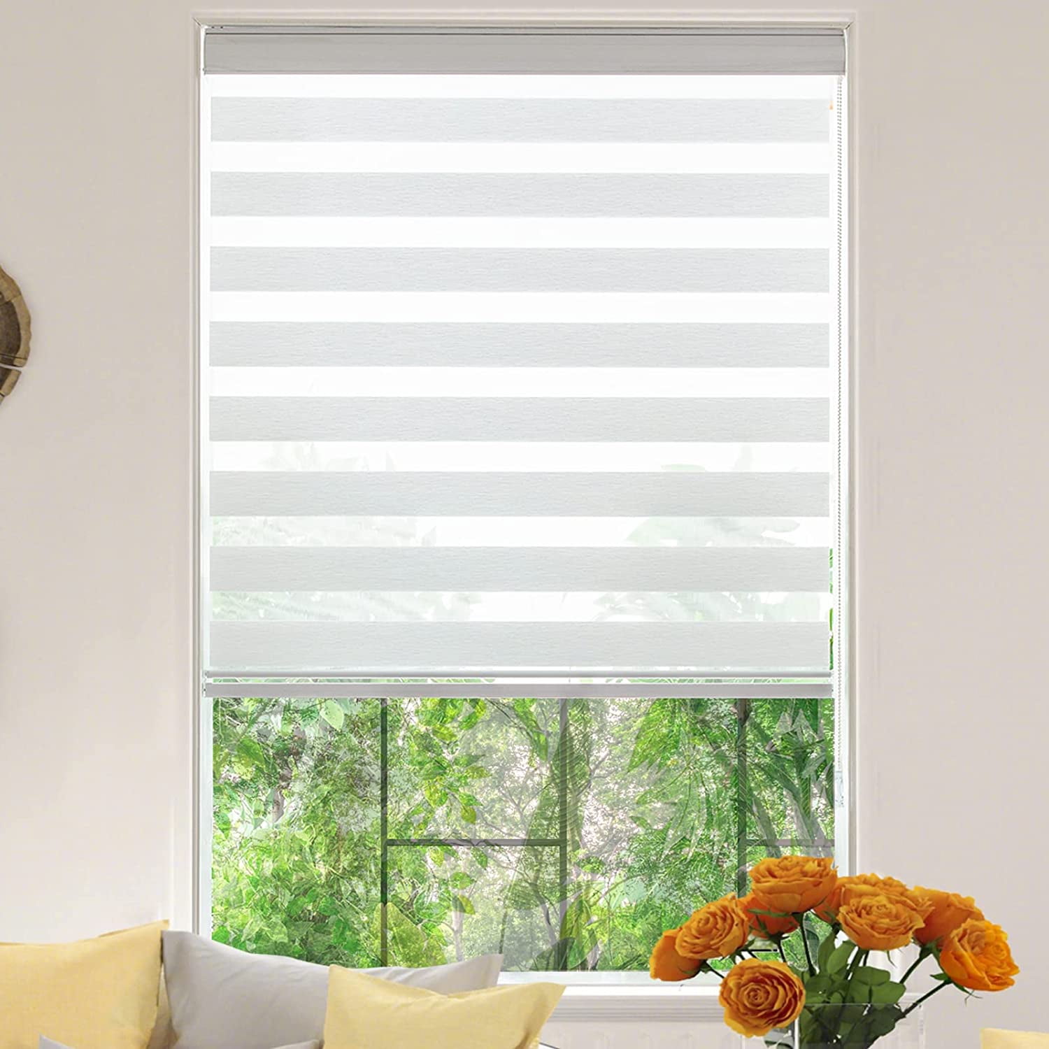 Zebra Roller Window Blinds, Custom Cut to Size, Roller Blinds Dual ...