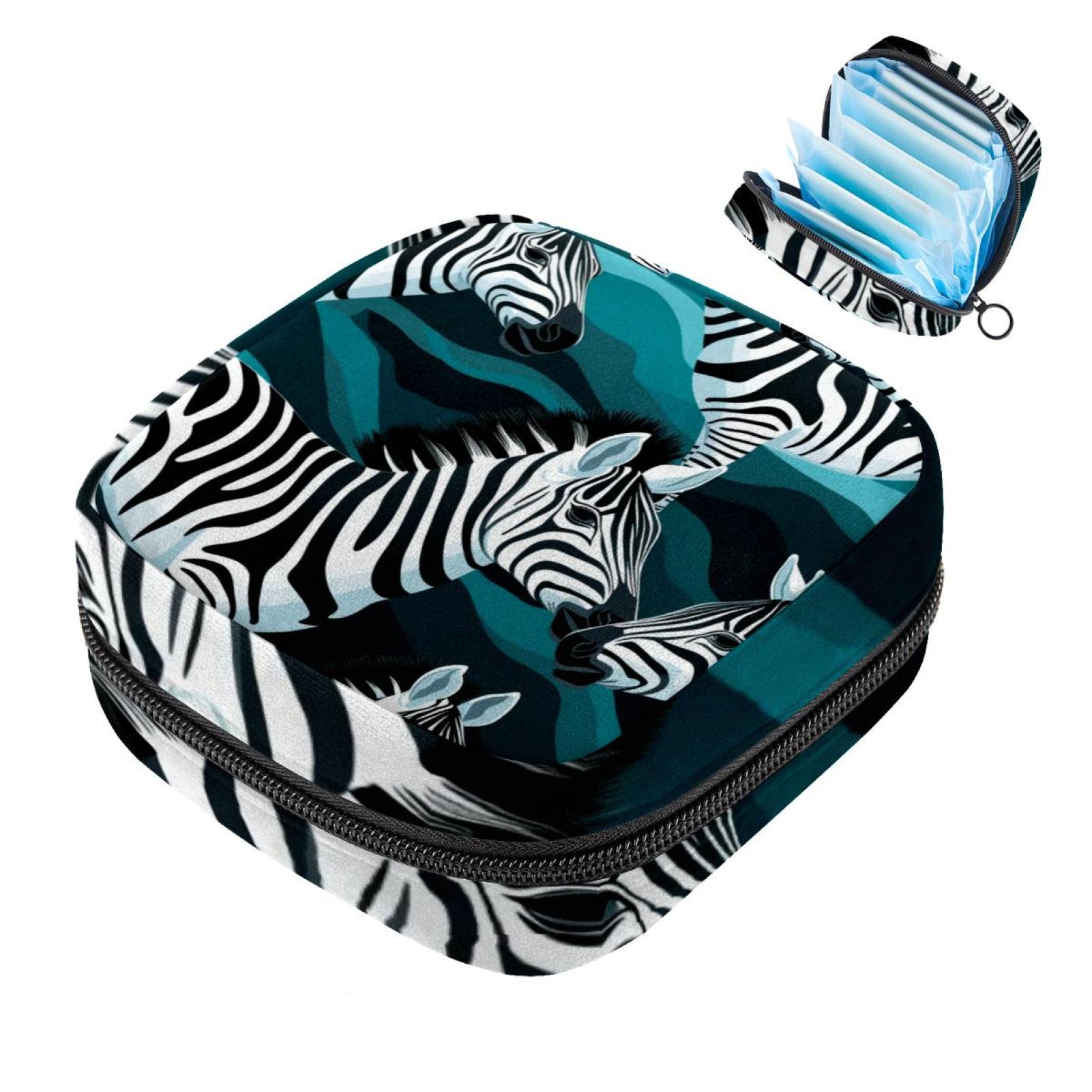 Zebra Sanitary Napkin Storage Bag, Menstrual Pad Bag Portable Nylon ...