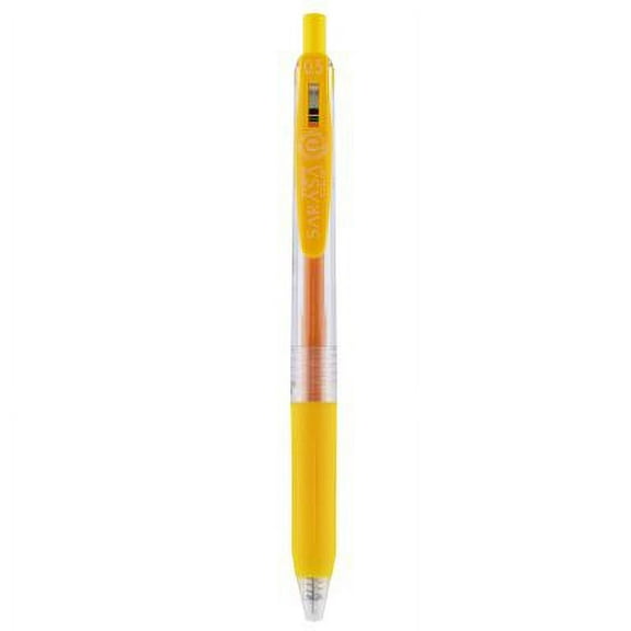 Zebra Sarasa Clip Gel Retractable Pen, .5mm, Yellow