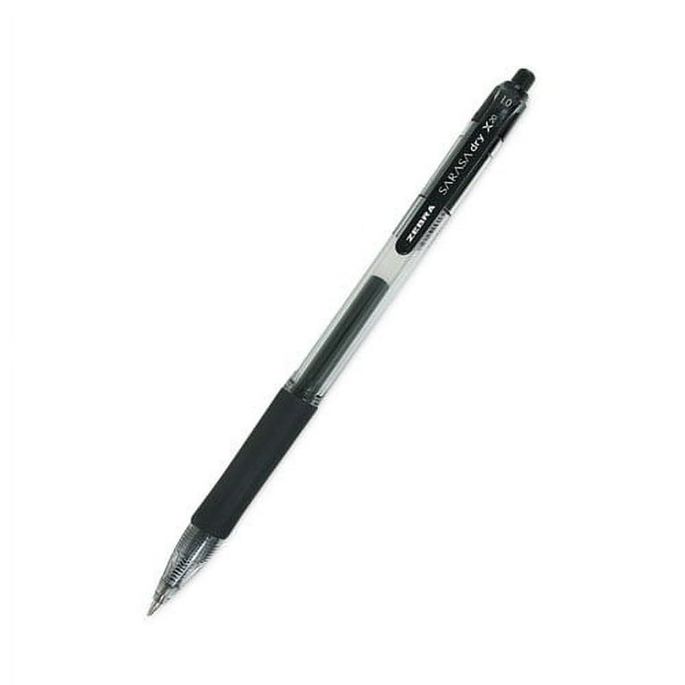 Sarasa Dry Gel X20 Gel Pen, Retractable, Bold 1 mm, Black Ink, Clear/Black Barrel, 12/Pack Sarasa Dry Gel X20 Gel Pen, Retractable, Bold 1 mm, Black Ink, Clear/Black Barrel, 12/Pack