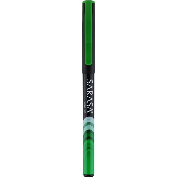 Zebra Sarasa Fineliner Pen, 0.8mm, Green, 12-Count