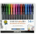 thumbnail image 1 of Zebra Sarasa Retractable Gel Ink Pens, Medium Point 0.7 mm, Assorted Color Rapid Dry Ink, 14-Count, 1 of 5