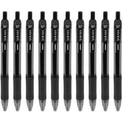 Zebra - Sarasa Retractable Gel Ink Rollerball - Fast Drying - 0.7mm - Black Ink 10