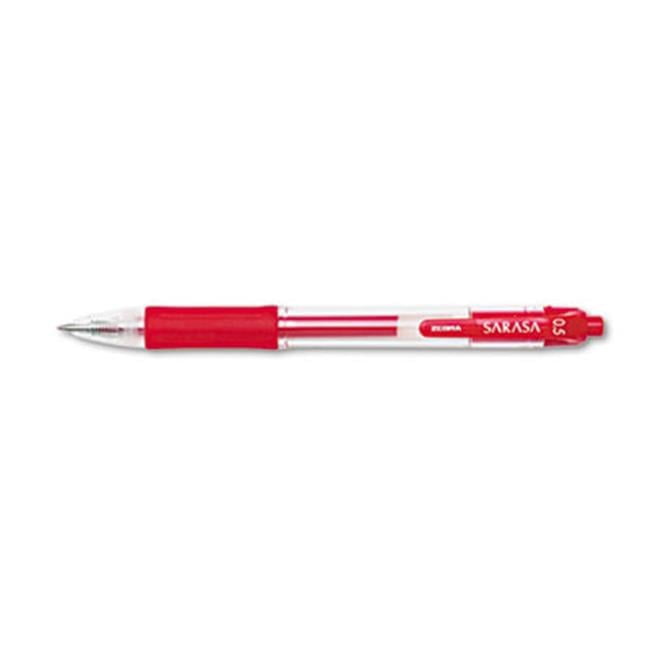 Zebra  Sarasa Retractable Gel Pen Red Ink Fine Dozen