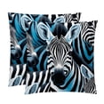 thumbnail image 1 of Zebra Set of 2 Velvet Throw Pillow Covers Inserts for Bed Pillow, Decorative Pillows - 16x16 18x18 20x20 Inches with Unique Patterns for Various Occasions, 1 of 6