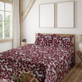 thumbnail image 1 of Ambesonne Zebra Fitted & Flat Sheet with Sham 3 Pcs Set, Wild Animal Illustration Art, Twin, Raspberry and White, 1 of 5
