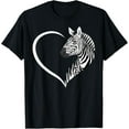 thumbnail image 1 of Zebra Shirts For Women Girls Kids Heart Cute Zebra T-Shirt, 1 of 4