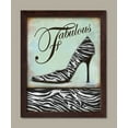 thumbnail image 1 of Zebra Shoe Art Poster Print by Todd William; One 11x14in Brown Framed Image, 1 of 1