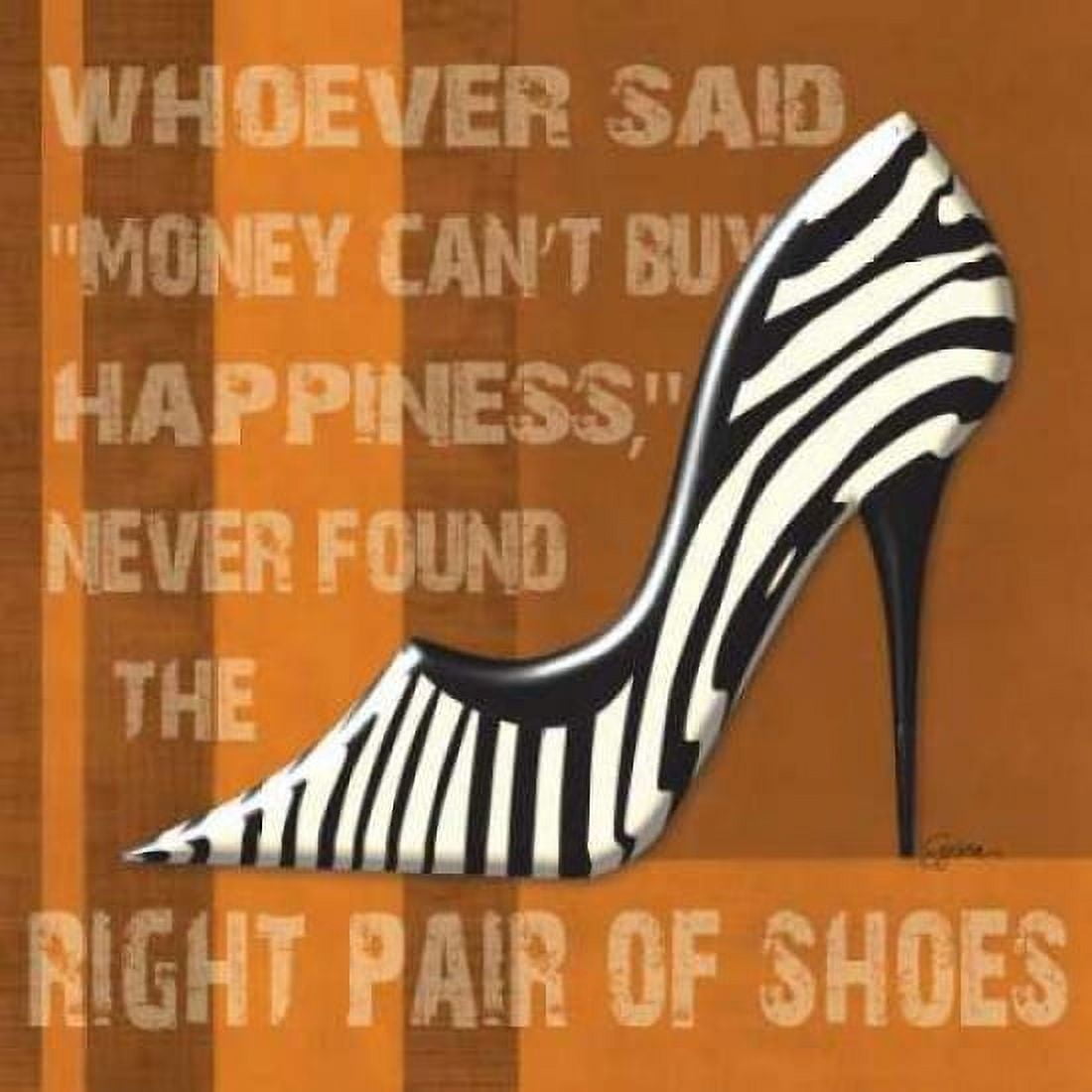 Zebra Shoe Canvas Art - Sylvia Murray (24 x 24)