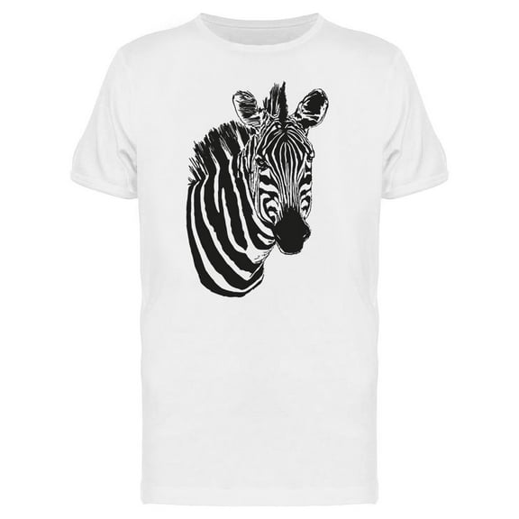 Zebra Simple Drawing  T-Shirt Men -Image by Shutterstock, Male Large