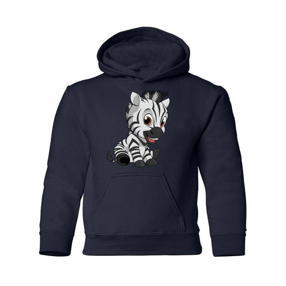 Zebra Sitting Hoodie Juniors -Image by Shutterstock,  Large