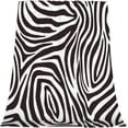 thumbnail image 1 of Zebra Skin Lines Animal Flannel Fleece Blanket Super Soft Cozy Plush Blankets Lightweight Microfiber Throw Blanket for Couch Sofa Bed, 1 of 6