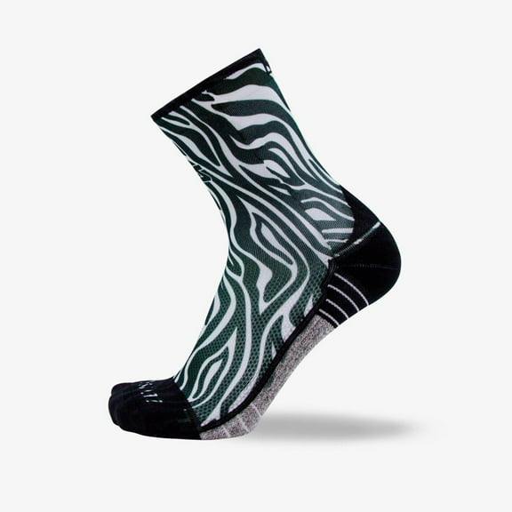 Zebra Socks (Mini-Crew) L / Black/White