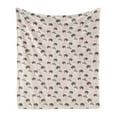thumbnail image 1 of Zebra Soft Flannel Fleece Throw Blanket, Pattern of Abstract Animal Art with Trees and Foliage Design Nursery Cartoon, Cozy Plush for Indoor and Outdoor Use, 70" x 90", Multicolor, by Ambesonne, 1 of 6