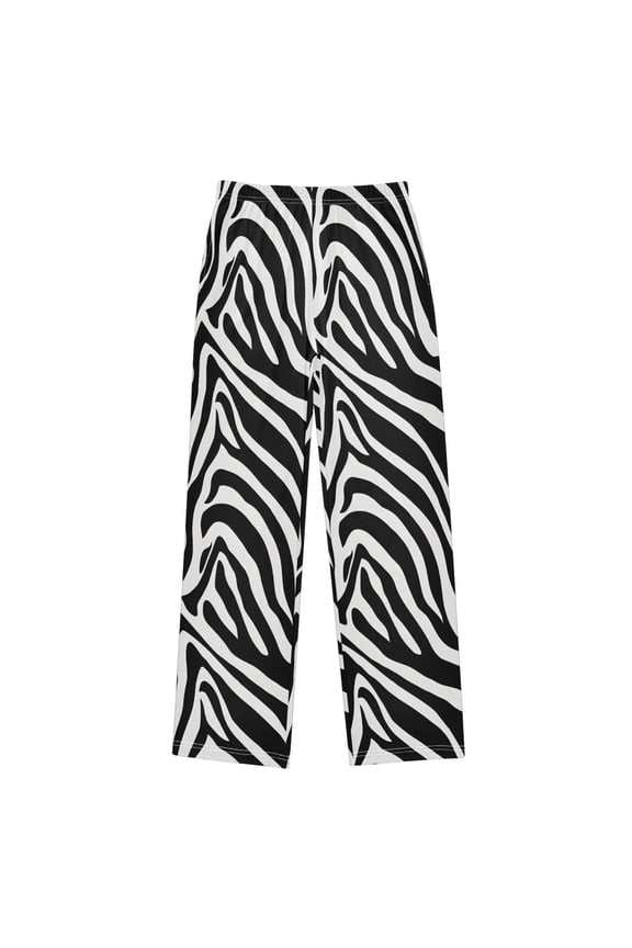 Zebra Stripe Design Pajama Pants Soft Lightweight Lounge Pants Bottoms Sleep Pants Warm Comfy