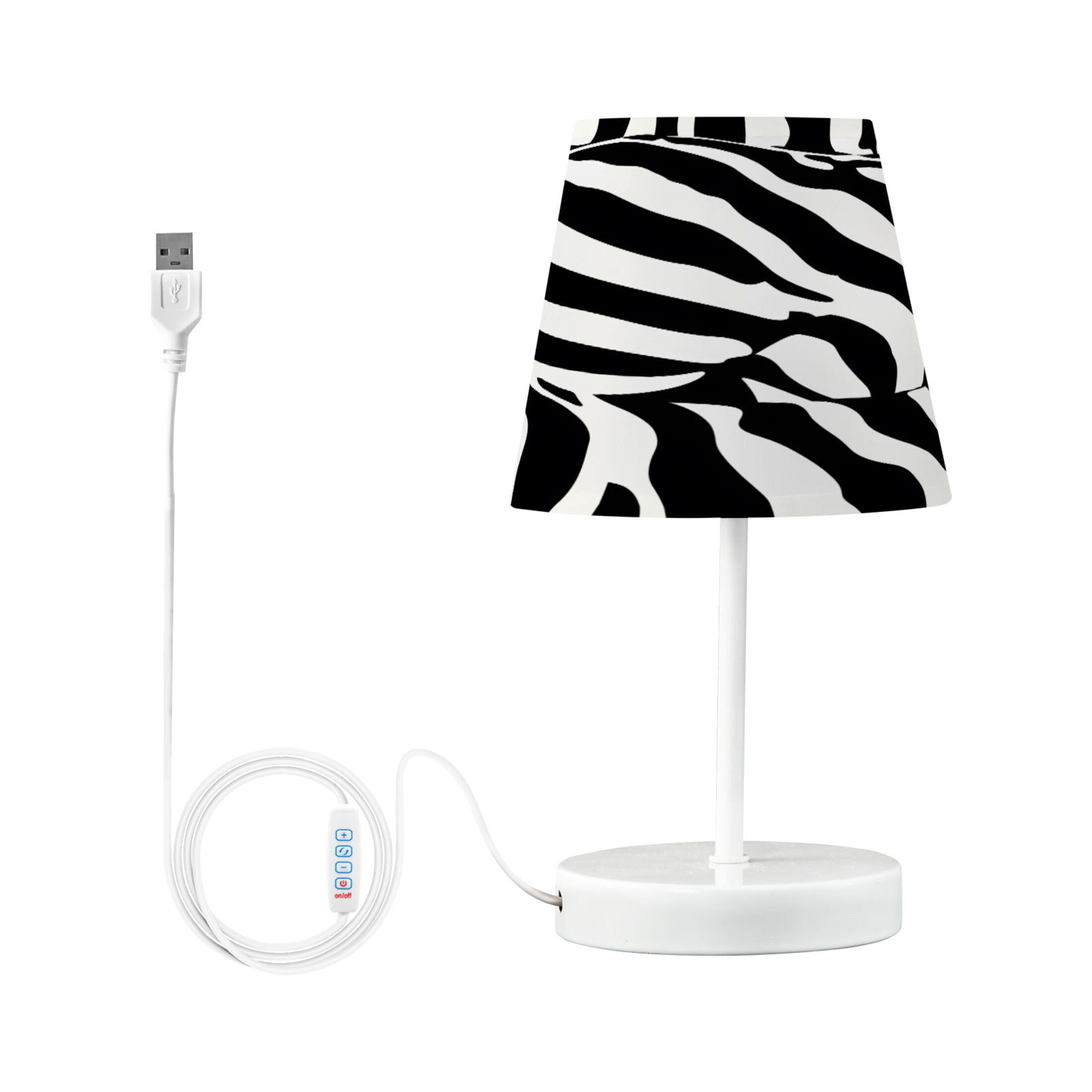 Zebra Stripe Desk Lamp LED Table Nightstand Lamps with 3 Color Temperatures for Home Bedroom Living Room Decor 6x11