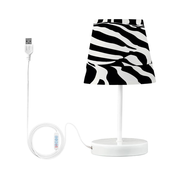 Zebra Stripe Desk Lamp LED Table Nightstand Lamps with 3 Color Temperatures for Home Bedroom Living Room Decor 6x11