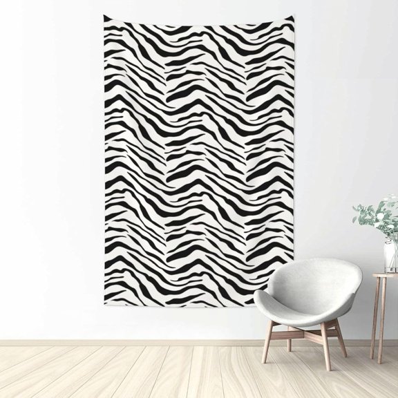 Zebra Stripe Pattern Minimalist Tapestry Wall Art For Bedroom Living Room Dorm Modern Aesthetic Tapestry For Parties Backdrop Banner 60x40 Inch