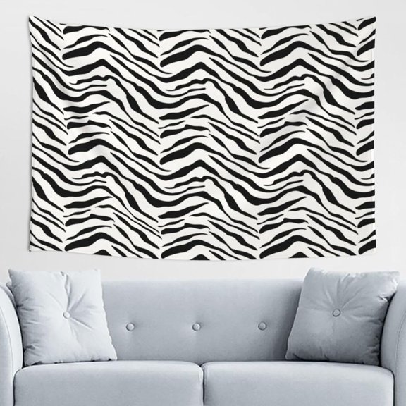 Zebra Stripe Pattern Minimalist Tapestry Wall Art For Bedroom Living Room Dorm Modern Aesthetic Tapestry For Parties Backdrop Banner 60x40 Inch