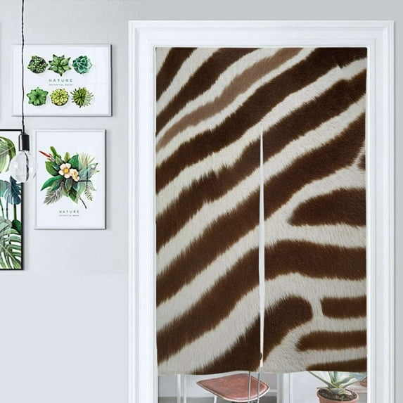Zebra Stripes Close Up Texture Door Curtain Nordic Living Room DoorCurtain Porch Partition Curtain Kitchen Rative Half Curtain