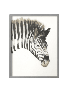 Zebra Stripes Framed Print - Solid Wood in Single Picture Frame Solid Wood 2 Framed Print