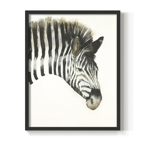 Zebra Stripes Framed Print - Solid Wood in Single Picture Frame Solid Wood 2 Framed Print