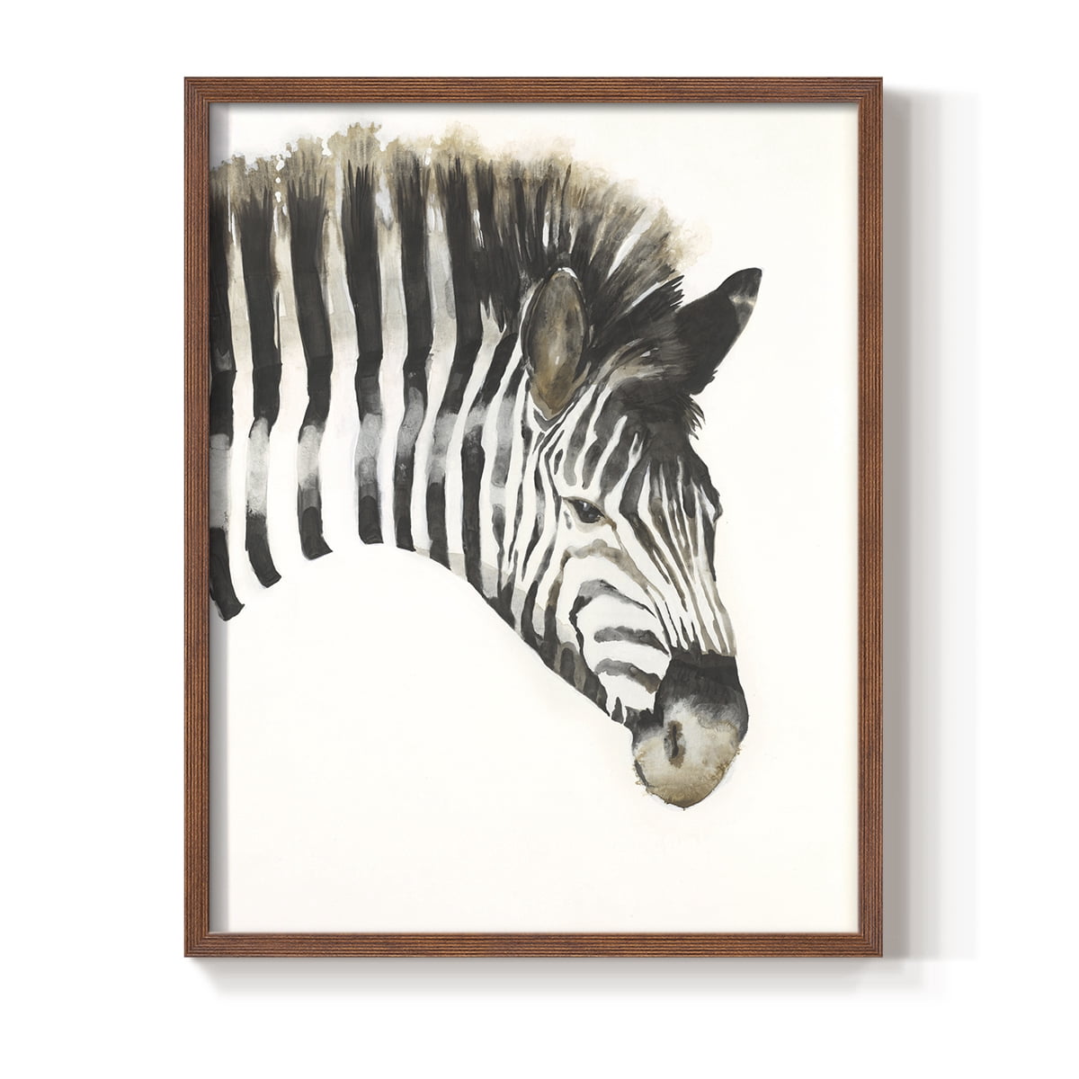 Zebra Stripes Framed Print - Solid Wood in Single Picture Frame Solid ...