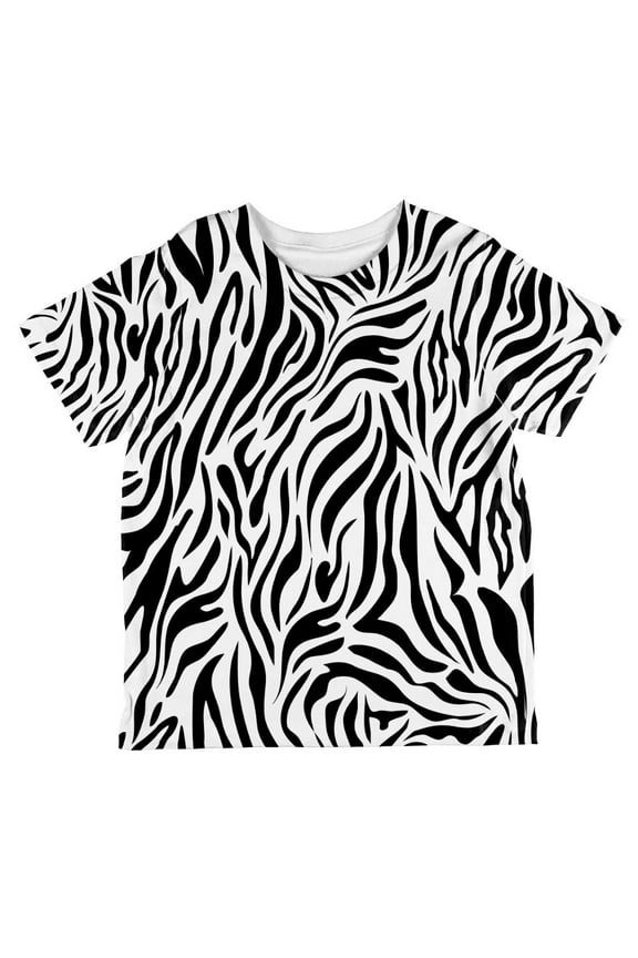 Zebra Stripes Pattern All Over Toddler T Shirt Multi 4T