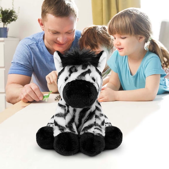 Zebra Stuffed Animal Toys, 9 Inch Soft and Cuddly Giraffe Plush Animals Toy, Cute and Realistic Animals Gifts for Family, Cute, Soft, Cozy Toy