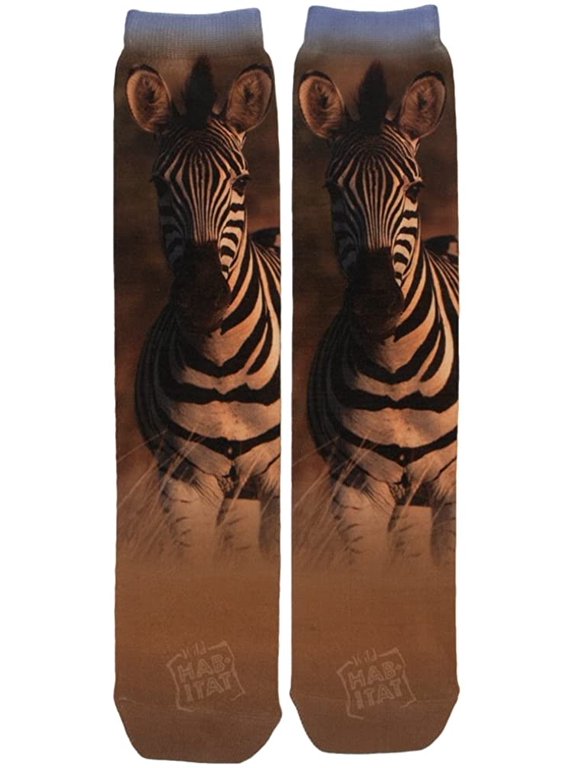 Zebra Sublimated Socks - One Size