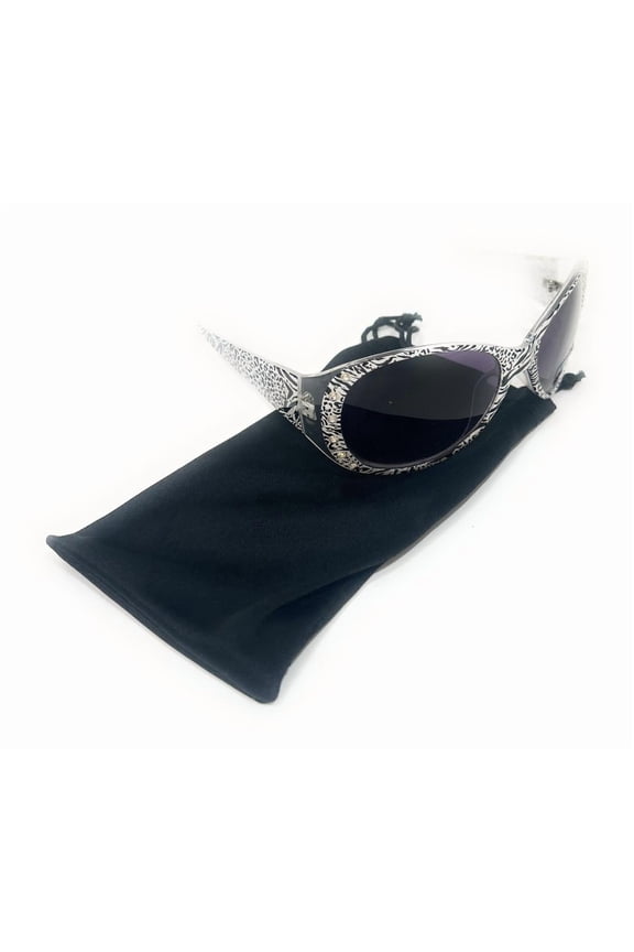 Zebra Sunglasses Rhinestones and Drawstring Case Womens Bling Fashion Western Sun Shades