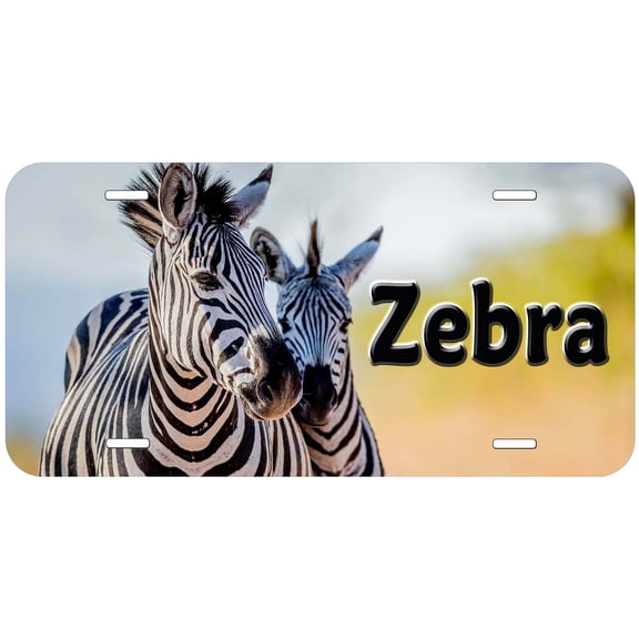 Zebra TAG06 Novelty Car Auto License Plate