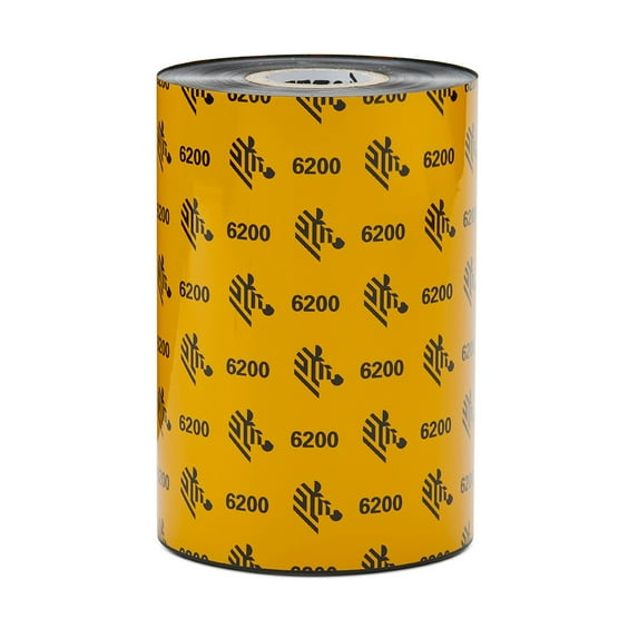 Zebra Thermal Transfer Resin Ribbon, 2.36" x 1476' with 1" Core, 6 Ribbons