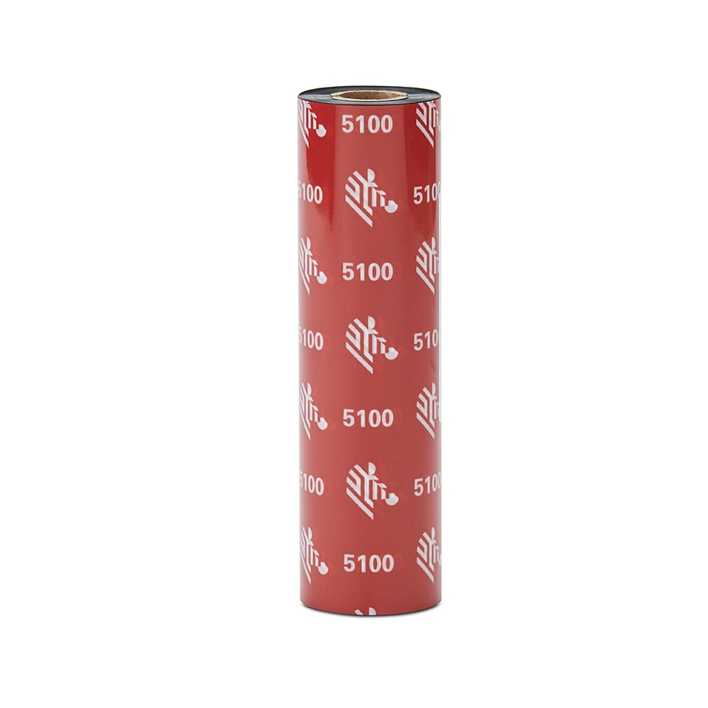 Zebra Thermal Transfer Resin Ribbon, 4.3" x 244' with 0.5" Core, 12 Ribbons